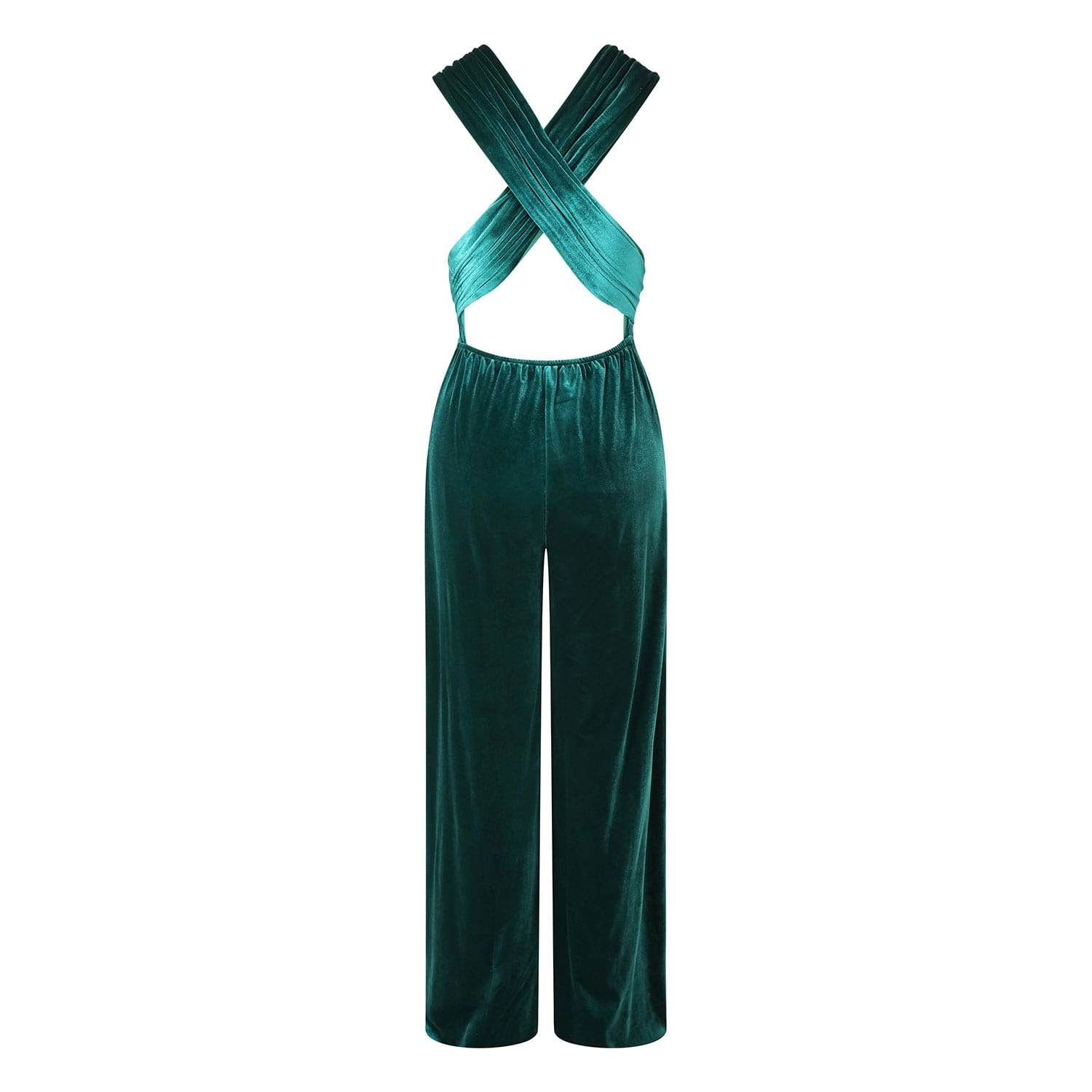 Teal velvet cheap jumpsuit