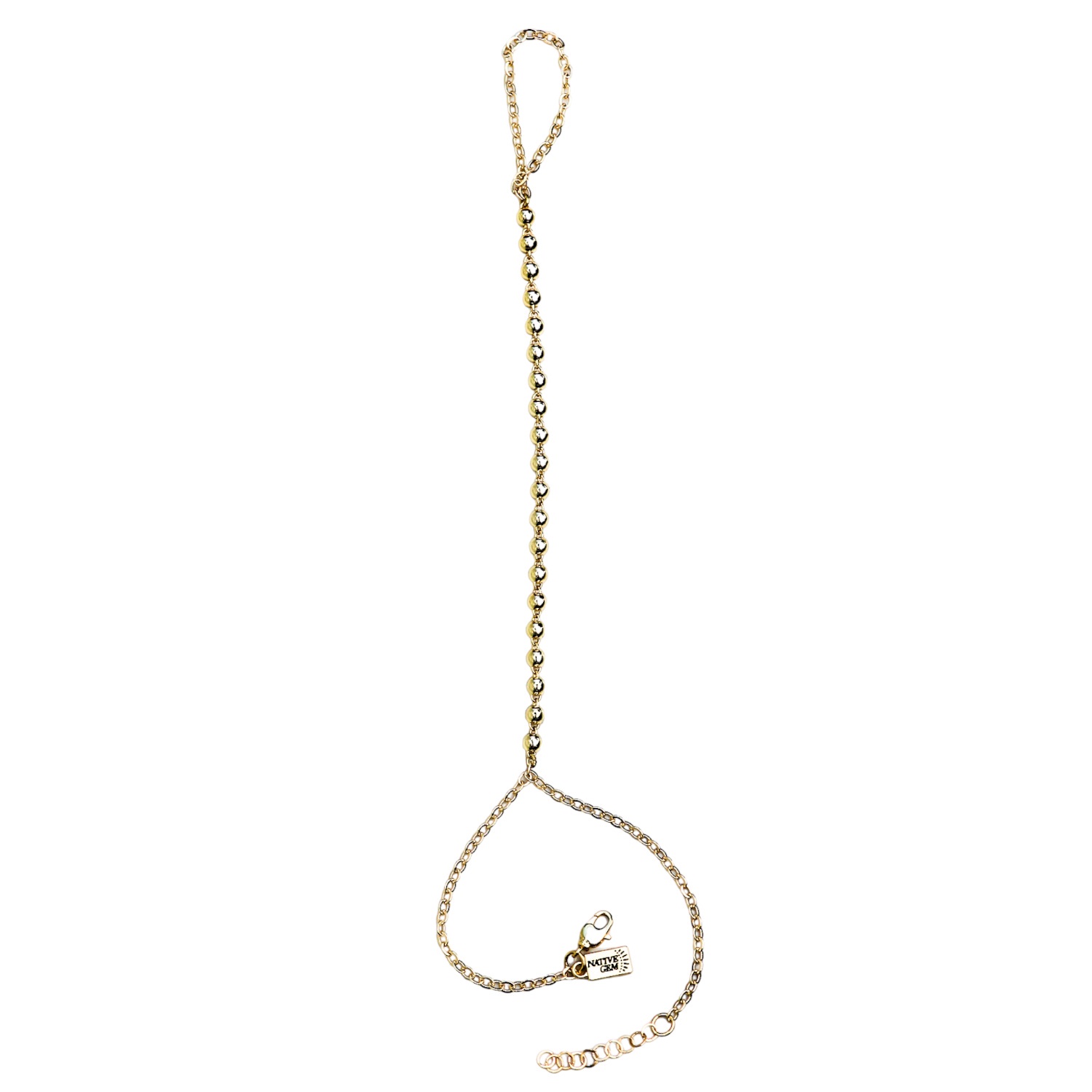 Women's Gold Bocce Hand Chain | Native Gem
