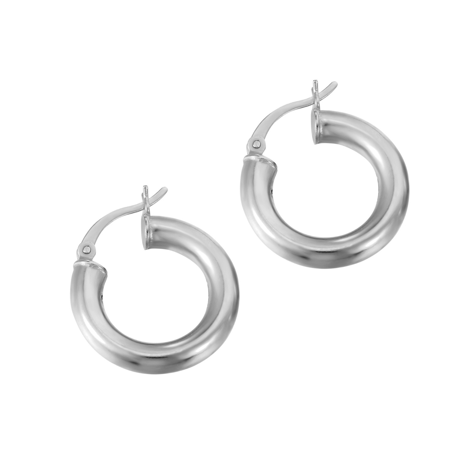 Seol + Gold sterling silver 18mm thick creole hoop earrings in