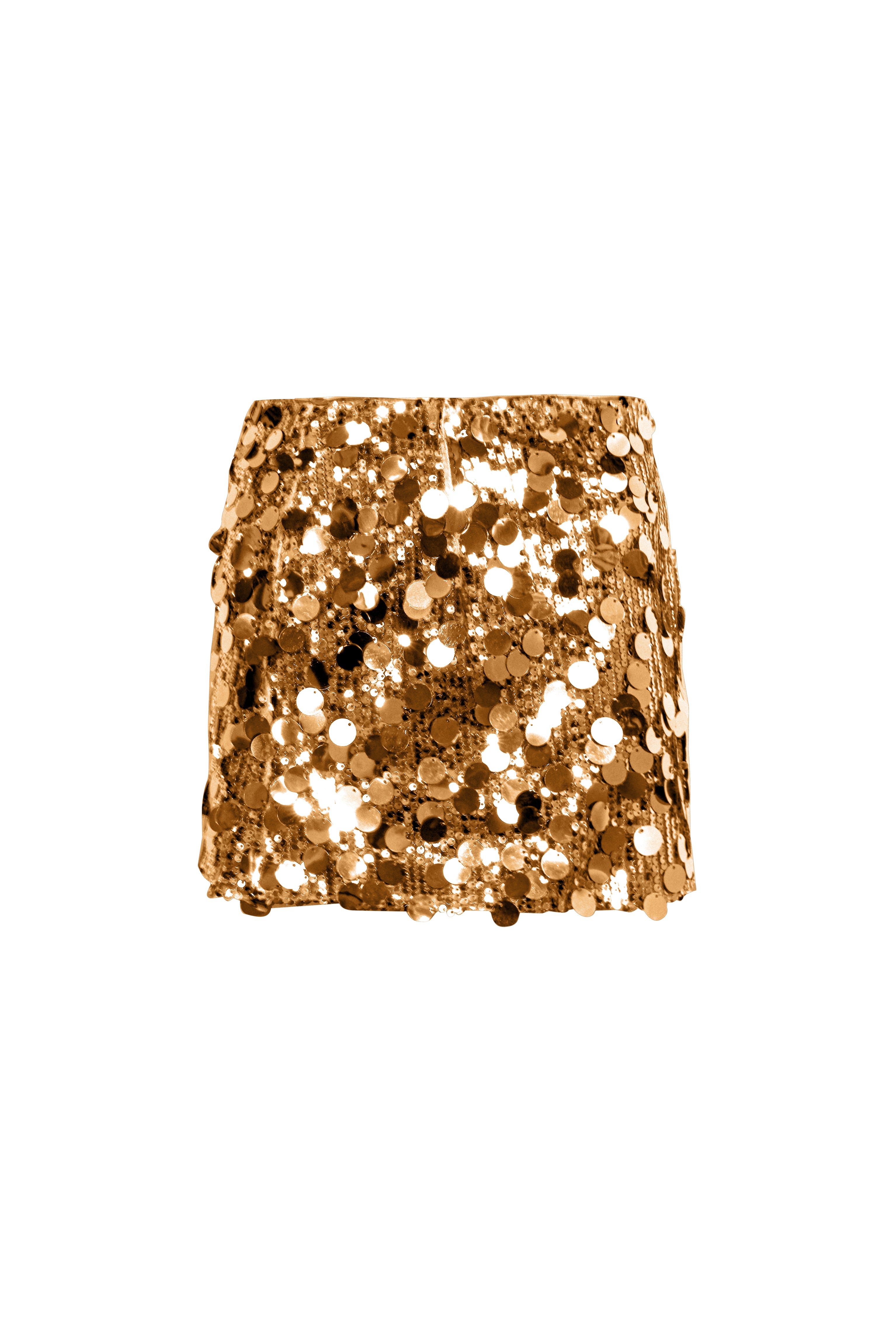 Amy Lynn Womens Sequin-embellished Micro Mini Woven Skirt Bronze In Gold