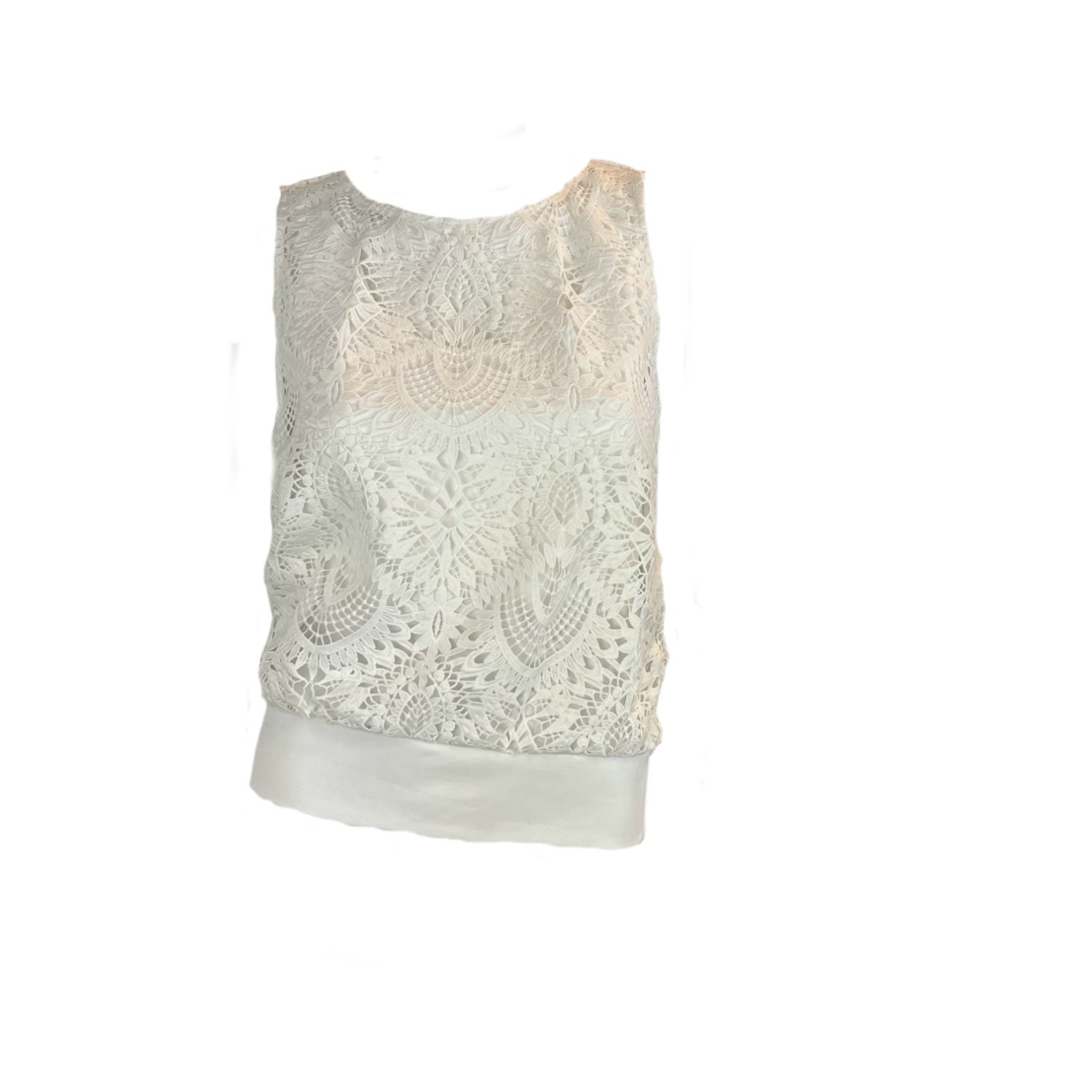 Women’s White Flora Top Medium Snider