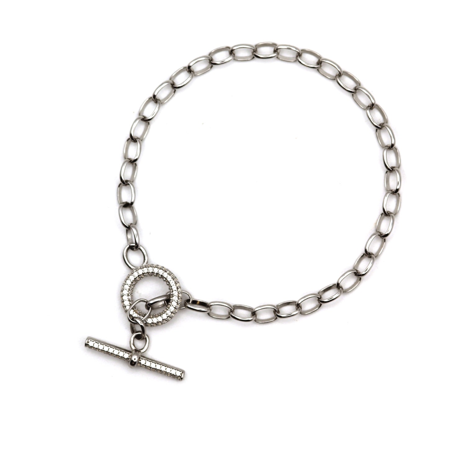 Women’s Special Hook Lock Sterling Silver Designer Bracelet Vicstonenyc Fine Jewelry