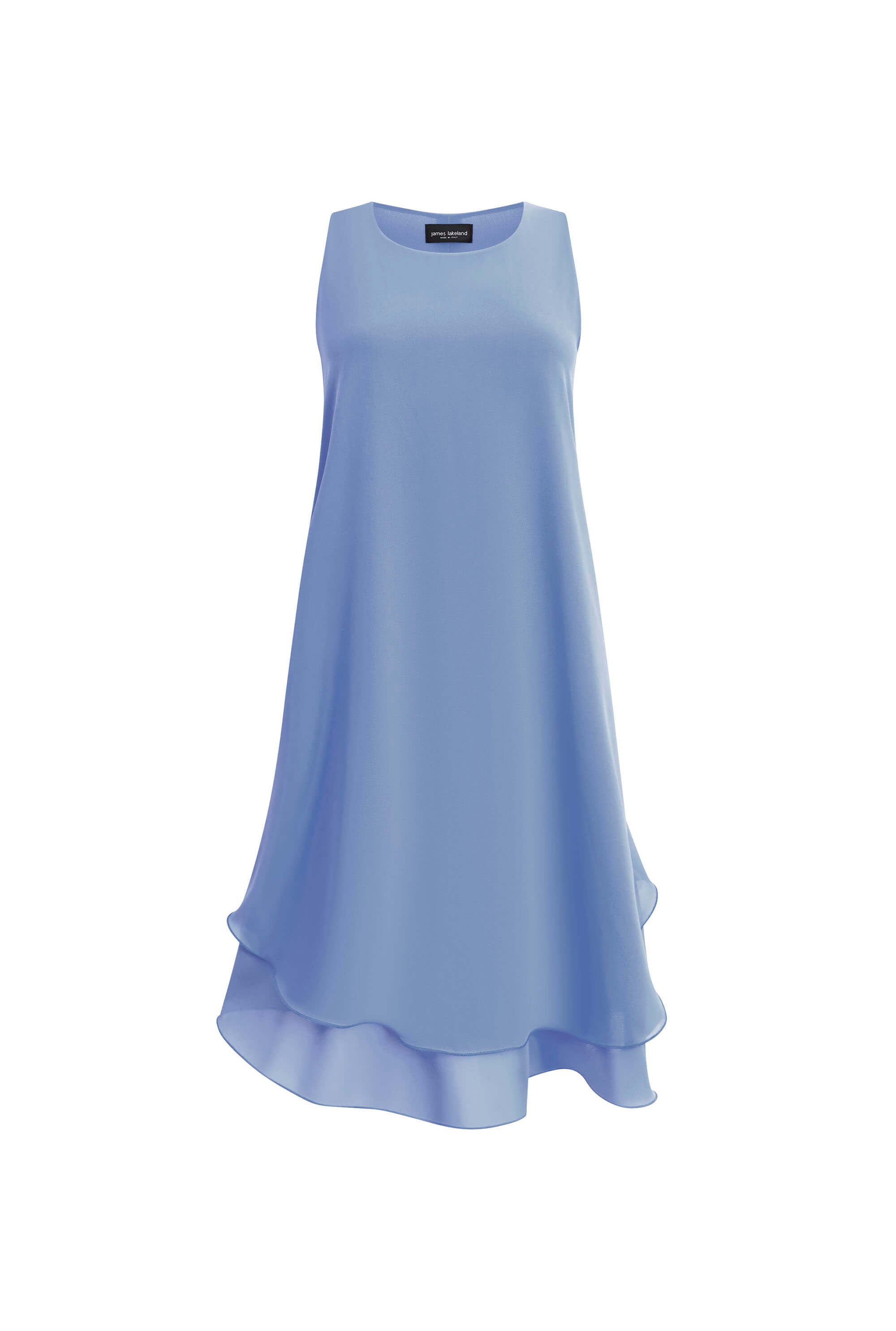 James Lakeland Women's Sleeveless Wave Hem Dress Pale Blue