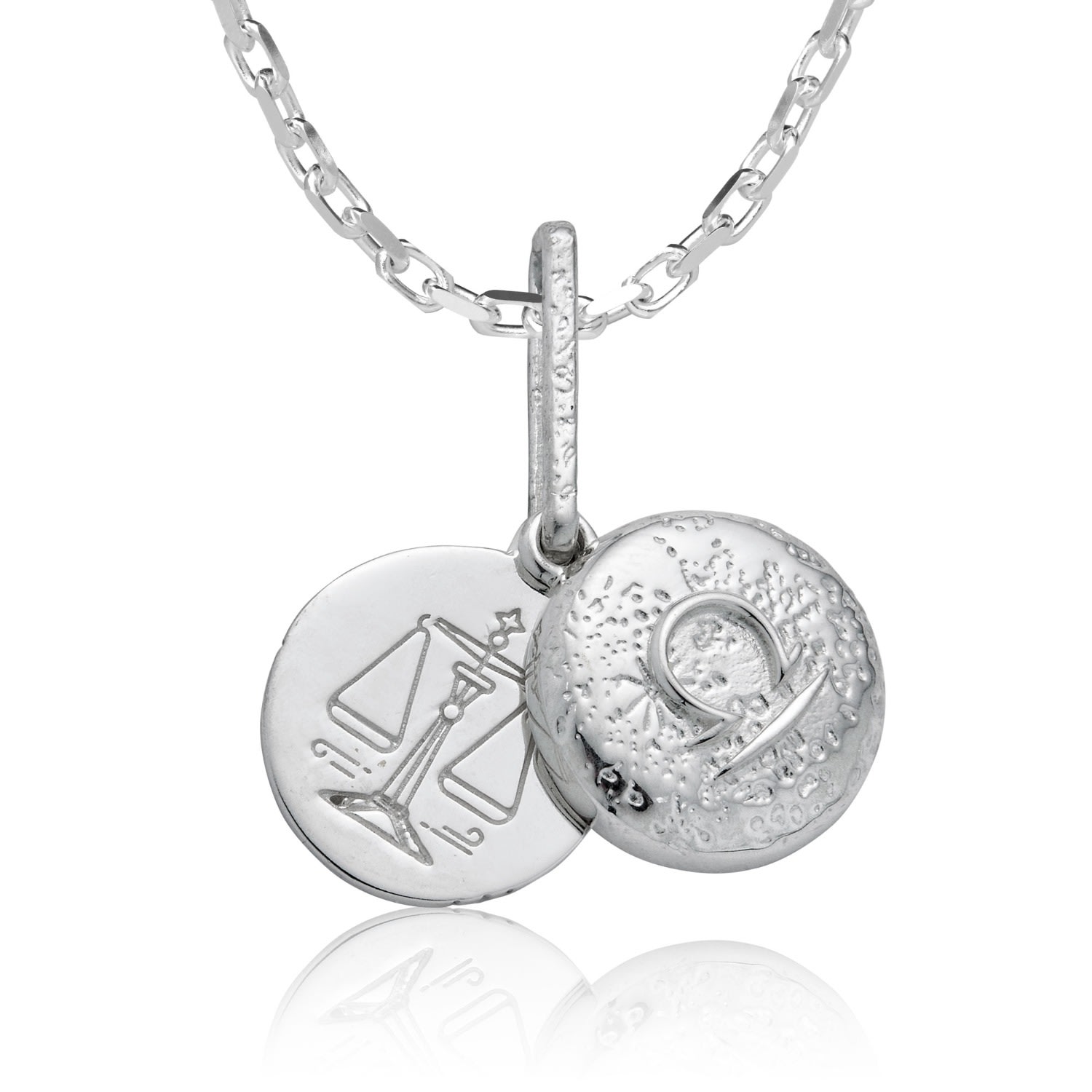 Cartography Women's Libra - Zodiac Necklace In Sterling Silver