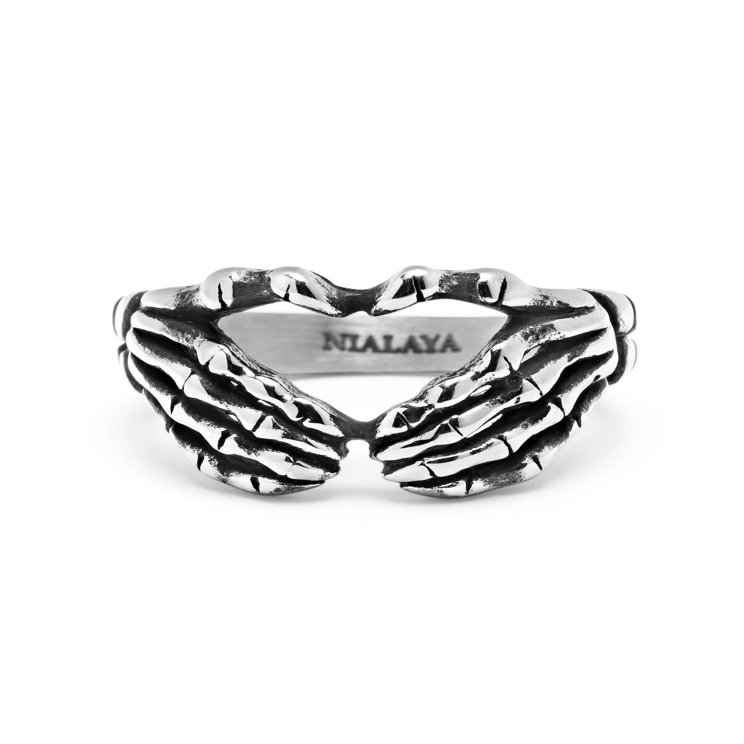 Silver Men’s Vintage Skeleton Ring Nialaya