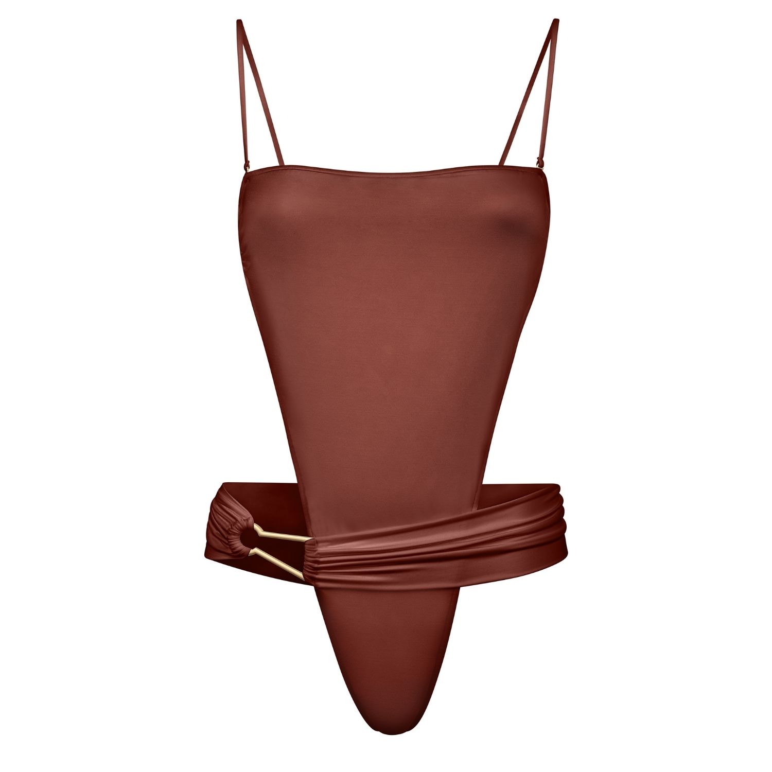 Bianca Resortwear Women's Brown Aria Swimsuit In Chestnut In Brown