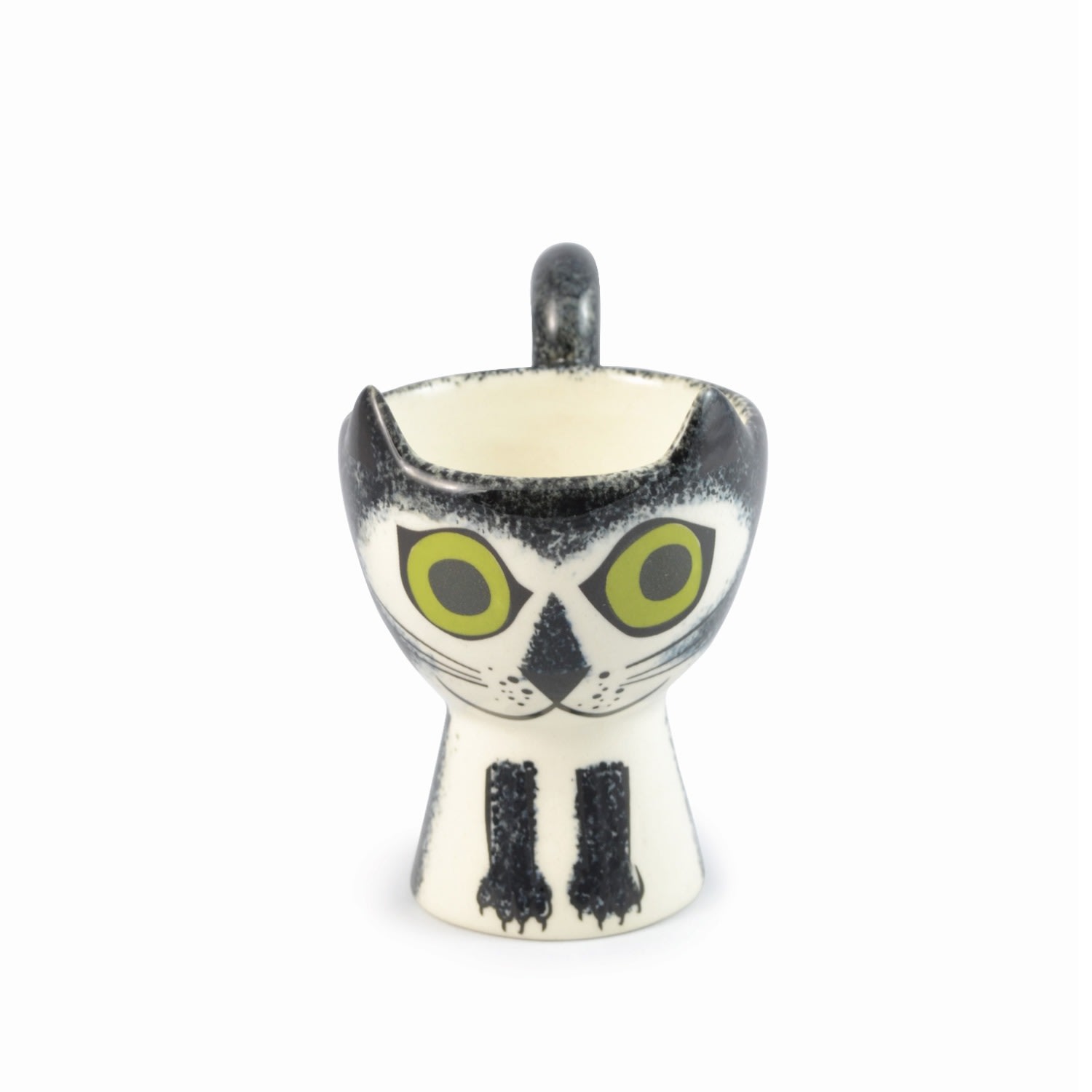 Black & White Cat Egg Cup Hannah Turner