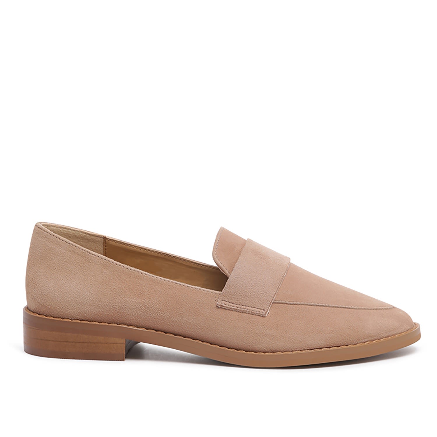 Women’s Neutrals Zofia Suede Penny Loafers In Nude 4 Uk Rag & Co.