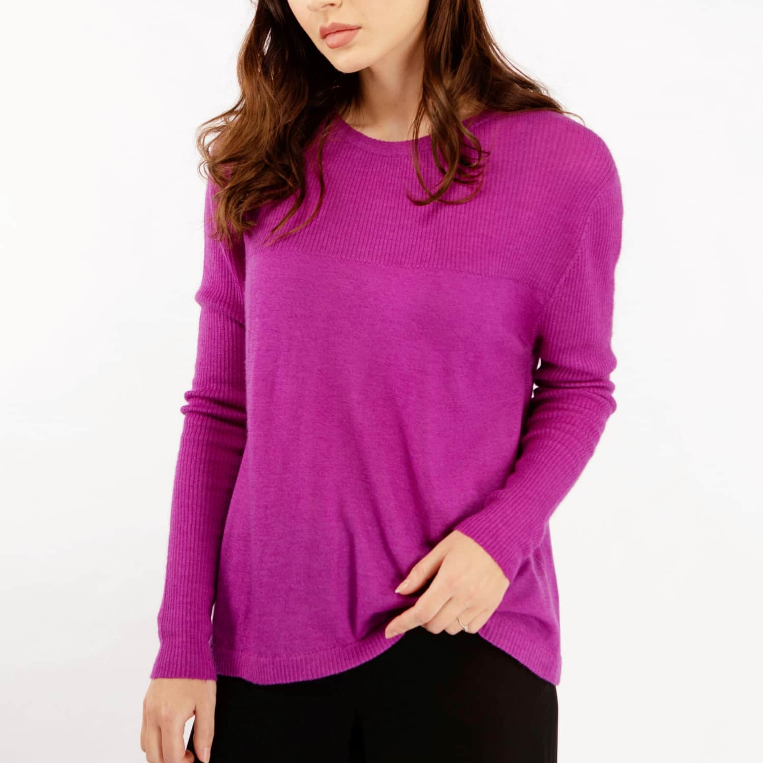 purple cashmere sweater