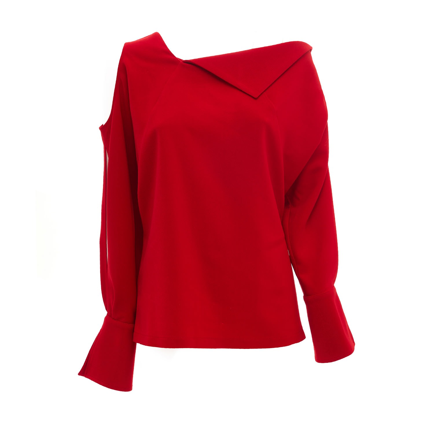 Women’s Designer One Shoulder Blouse - Red Extra Small Julia Allert