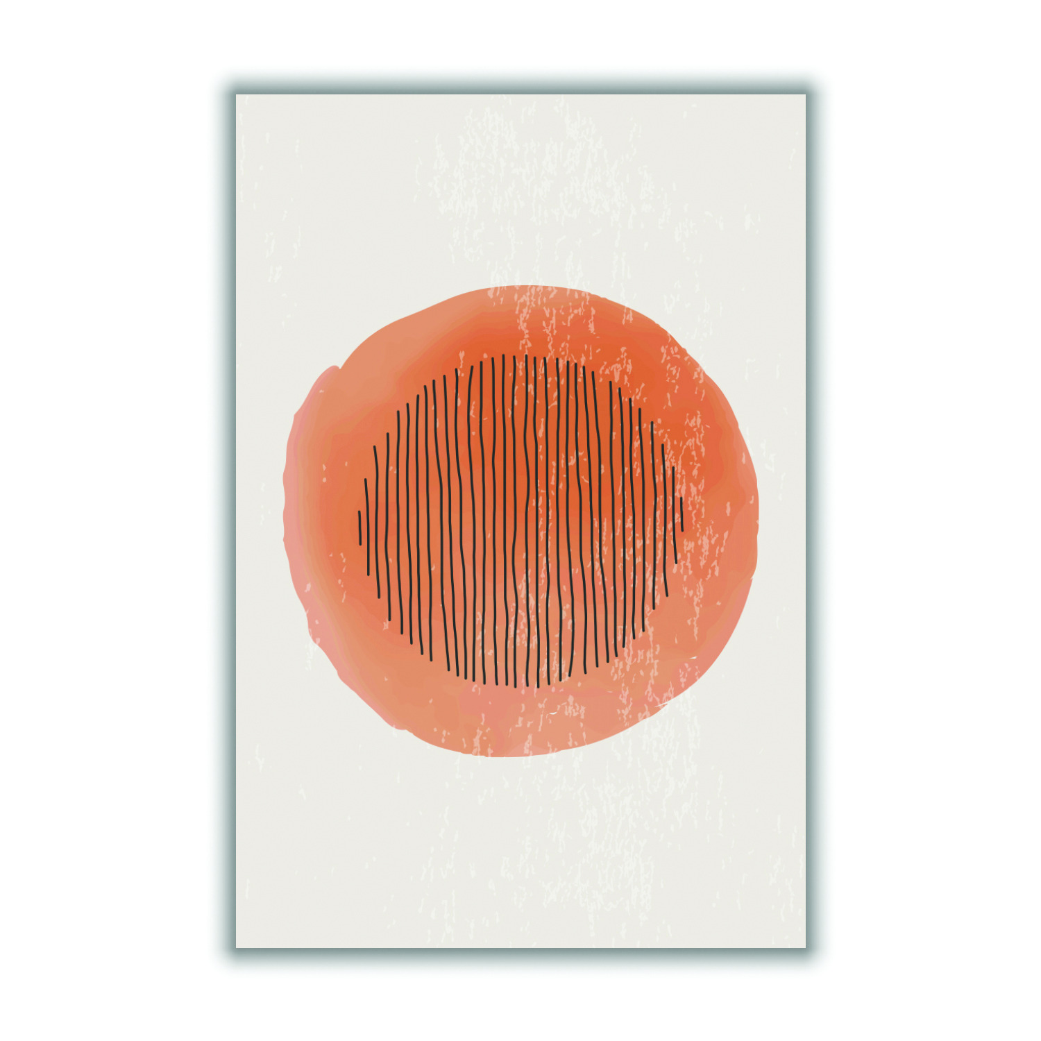 jay stanley: Orange Watercolor Shapes Series No. 1