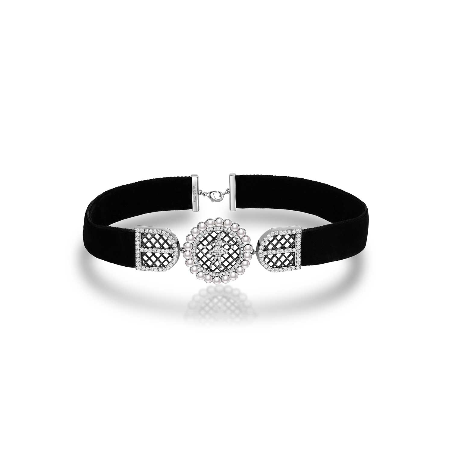 Women’s White / Black / Silver Black Nutcracker Choker Retro Chic