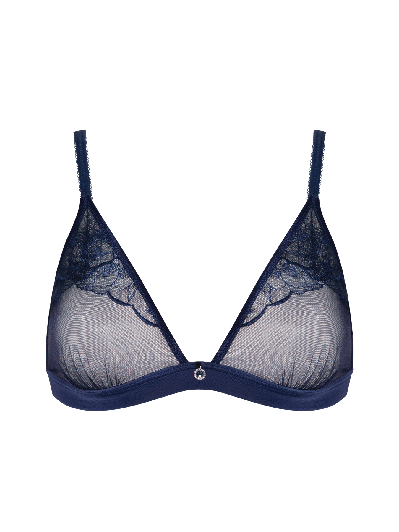 Bonbon Lingerie Women's Blue Coco Heart Triangle Bra In Blue