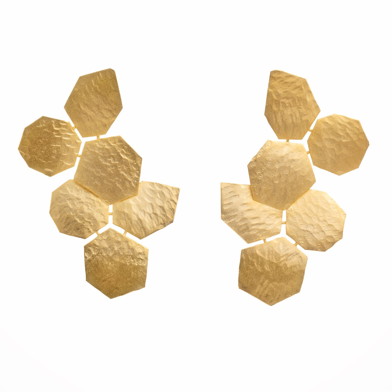 Meraki By Rashmi Bajaj Women's Gold Gilded Honeycomb Earrings