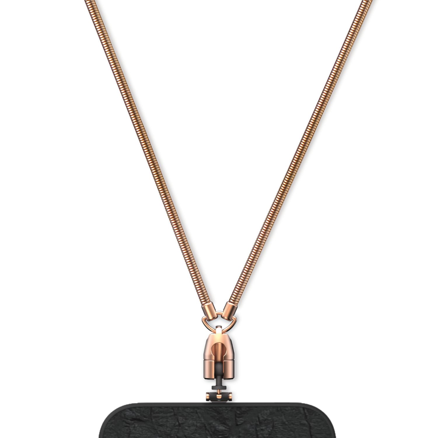 M.craftsman Yoggle Crossbody Phone Chain - Snake Chain Rose Gold In Gold