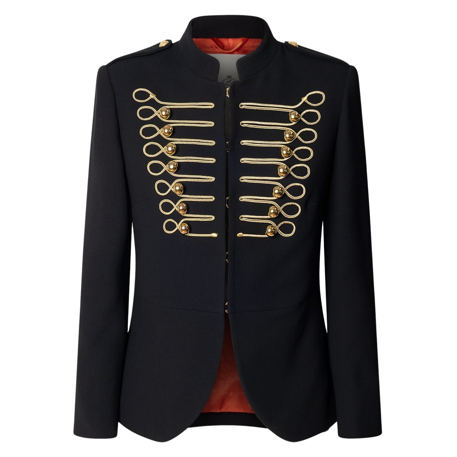 Women's Black Blazer With Gold Hussar Embroidery | Extra Small | The Extreme Collection