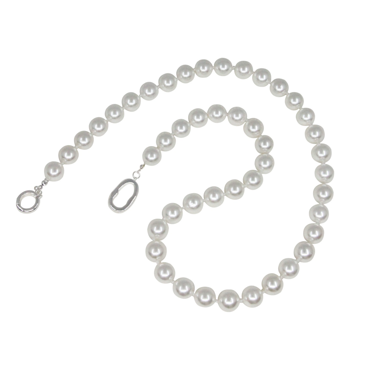 Men’s Neutral Elegant Pearl Necklace - White Ninemoo