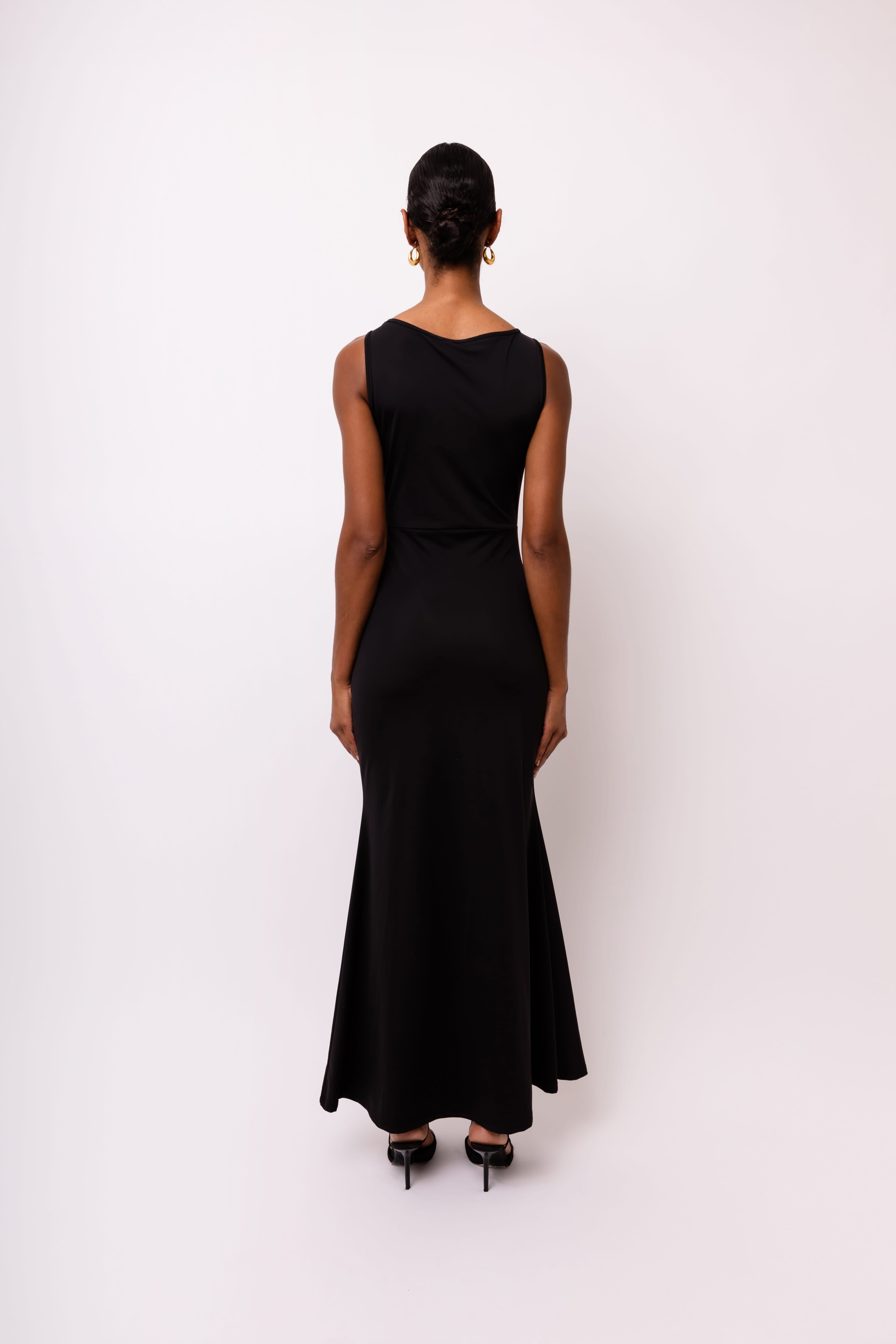 Harlie Black Heart Cut Out Maxi Dress | AMY LYNN | Wolf & Badger