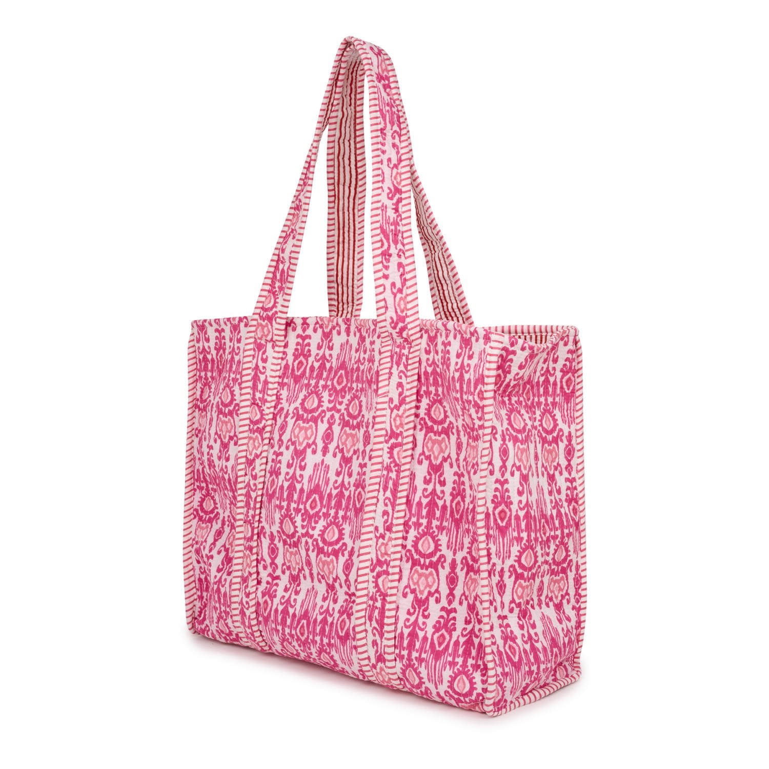 Women’s Pink / Purple Cotton Tote Bag In Hot Pink Fountain At Last...