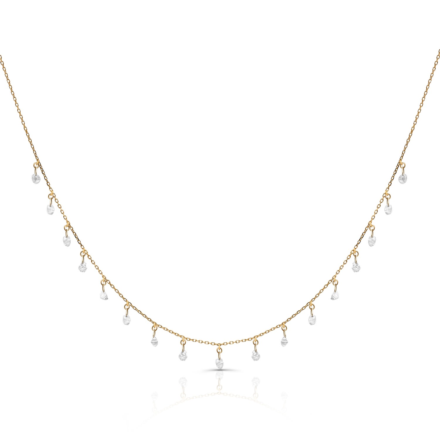 Women’s Neutrals Organic Diamond Baroque Necklace In 18K Yellow Gold Tresor Collection