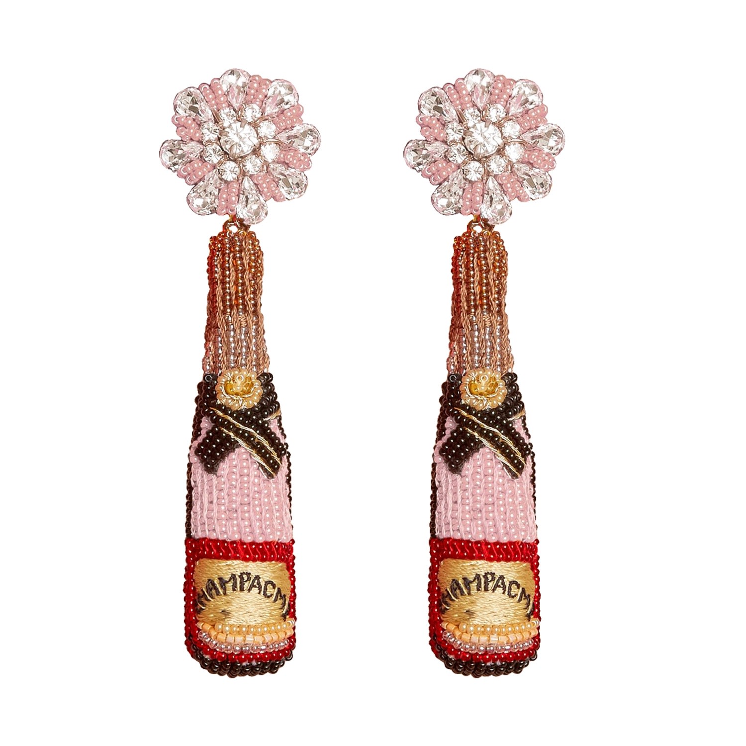 Mignonne Gavigan Women's Pink Rose Champagne Earrings Blush In Pink