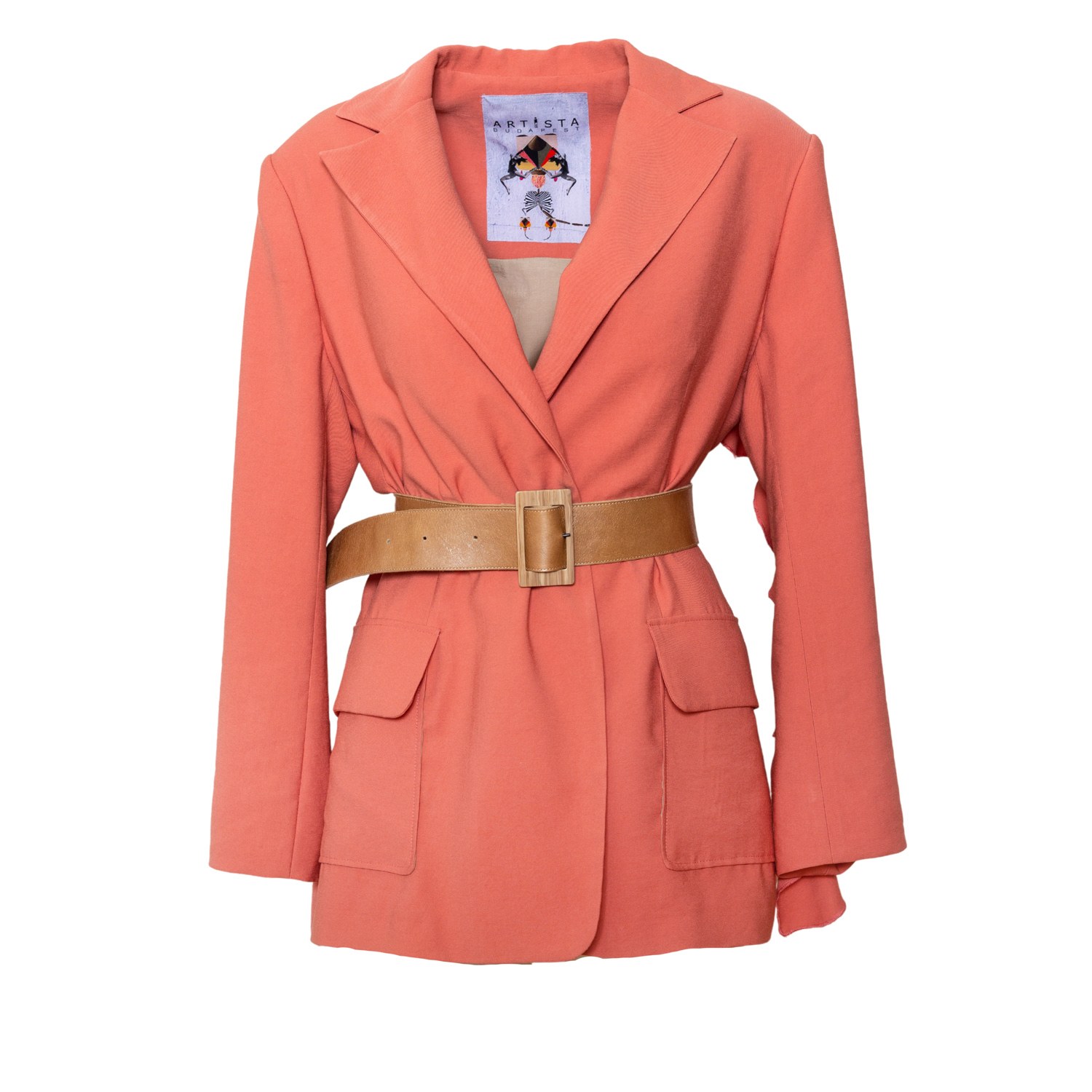 Artista Women's Rose Gold Myra Loose Fit Fully Lined Jacket In Rose Gold