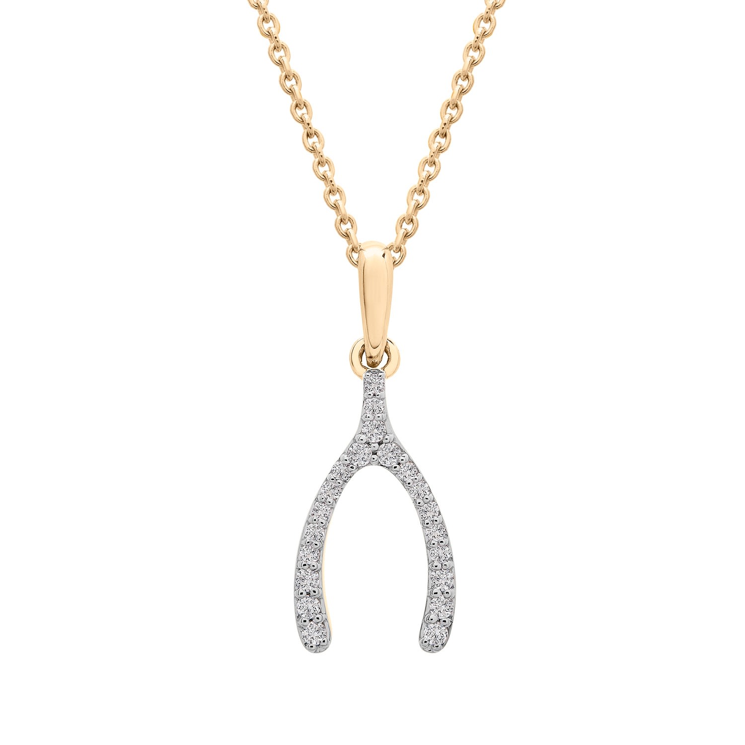 Miki & Jane Women's Gold Penny Diamond Wishbone Pendant In Gold