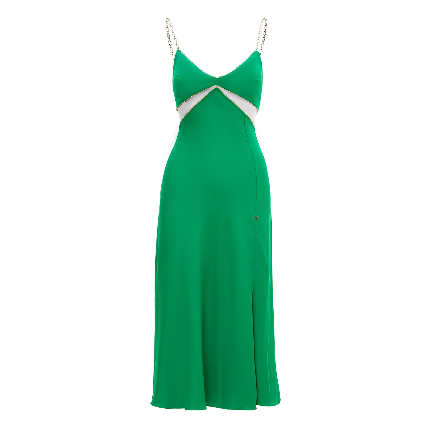 Nissa Women's Midi Embellished Dress Green