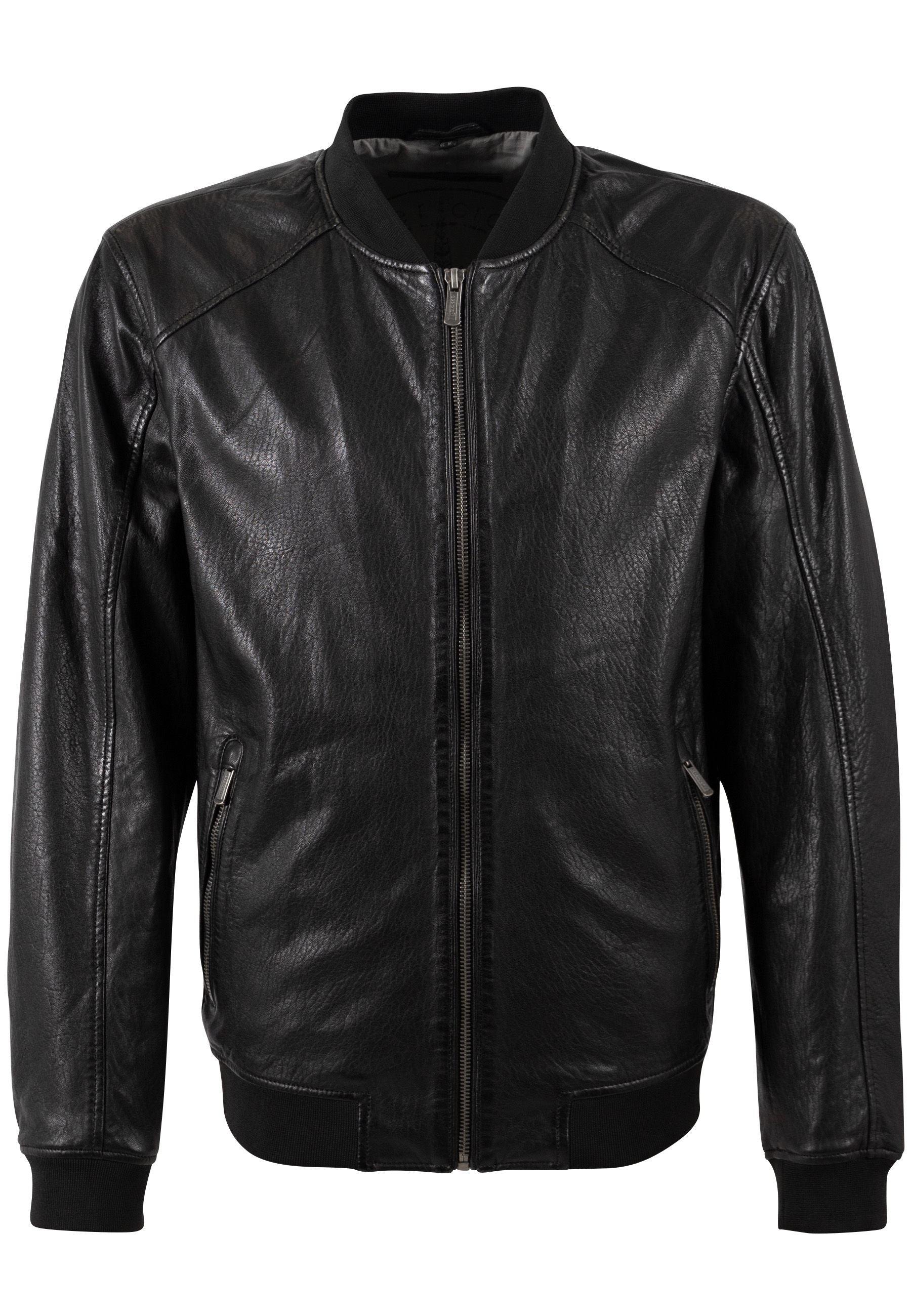 Mauritius Men's Black Giton Uf Leather Jacket