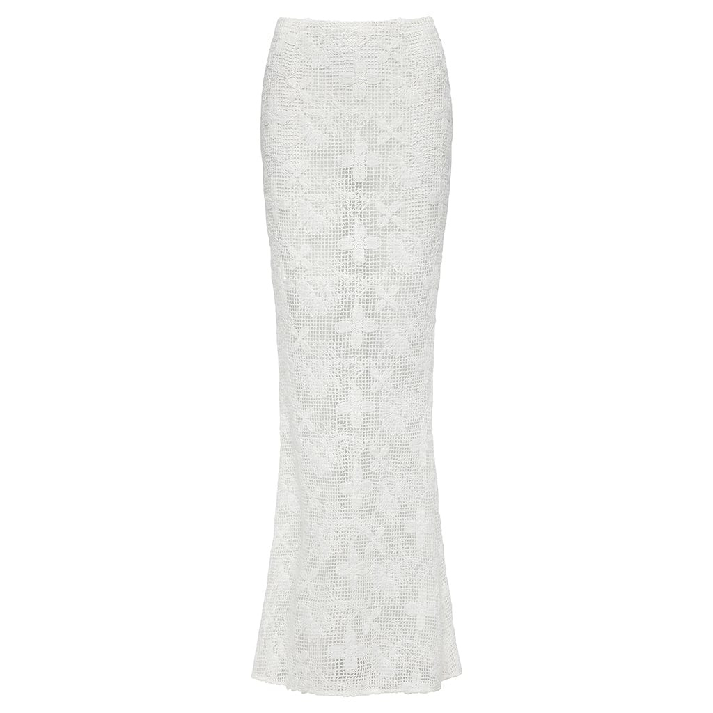 Montce Women's White Margarita Floral Lace Natalia Skirt In White
