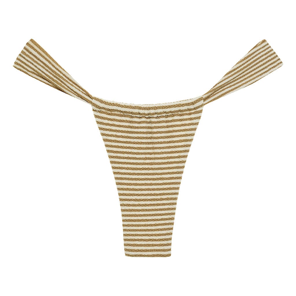 Women’s Neutrals / White Neutral Stripe Sandra Bikini Bottom Small Montce Swim