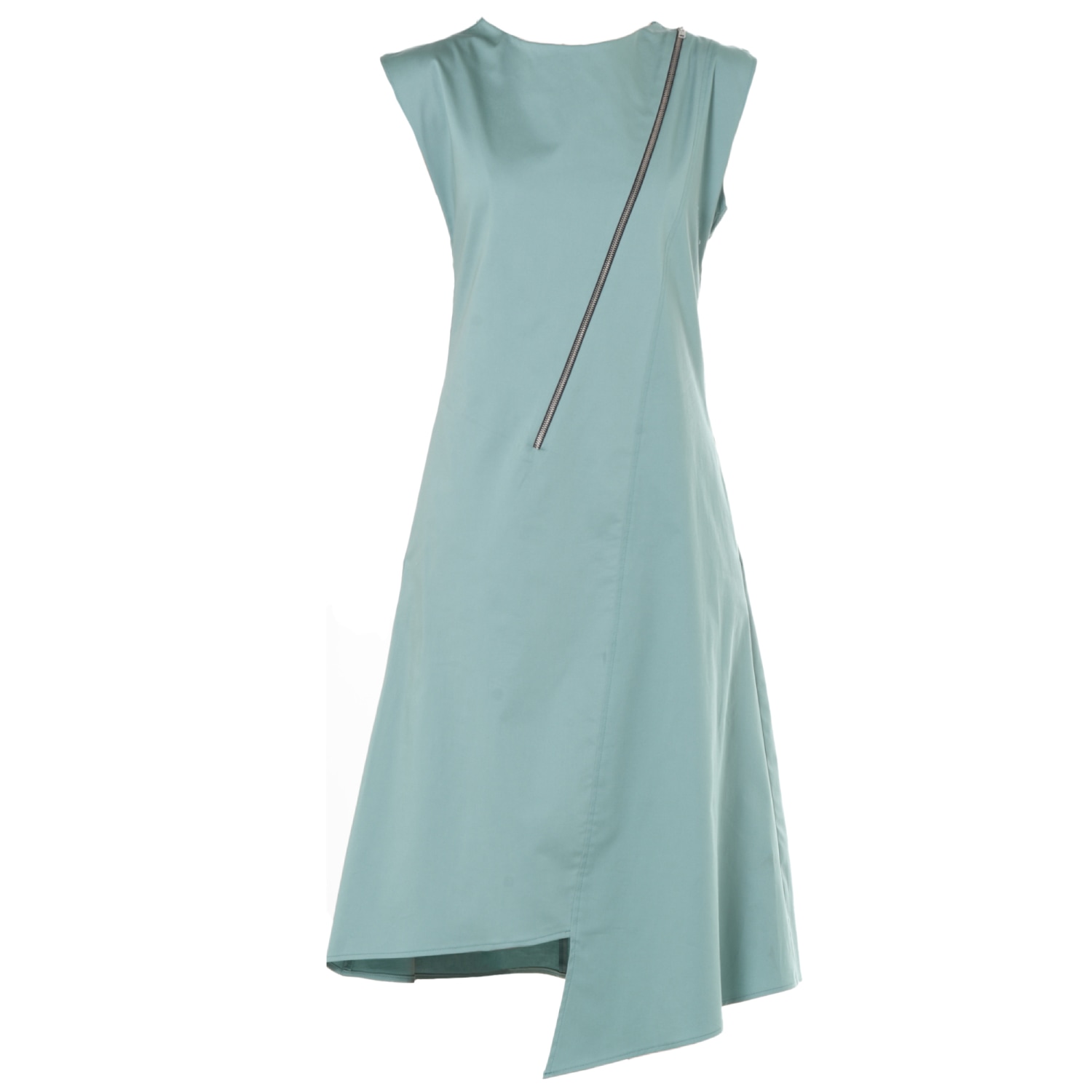 Metamorphoza Women's Green Midi Cotton Dress In Mint In Green