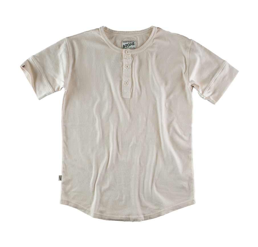 &sons Trading Co Men's Neutrals &sons The New Elder Henley Short Sleeve Shirt Raw