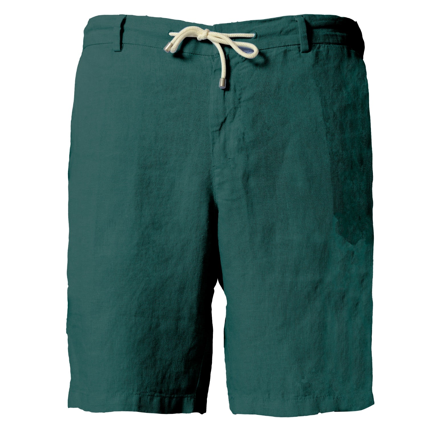 Jacques Zolty Valmont Mens Linen Bermudas Forest Green In Green