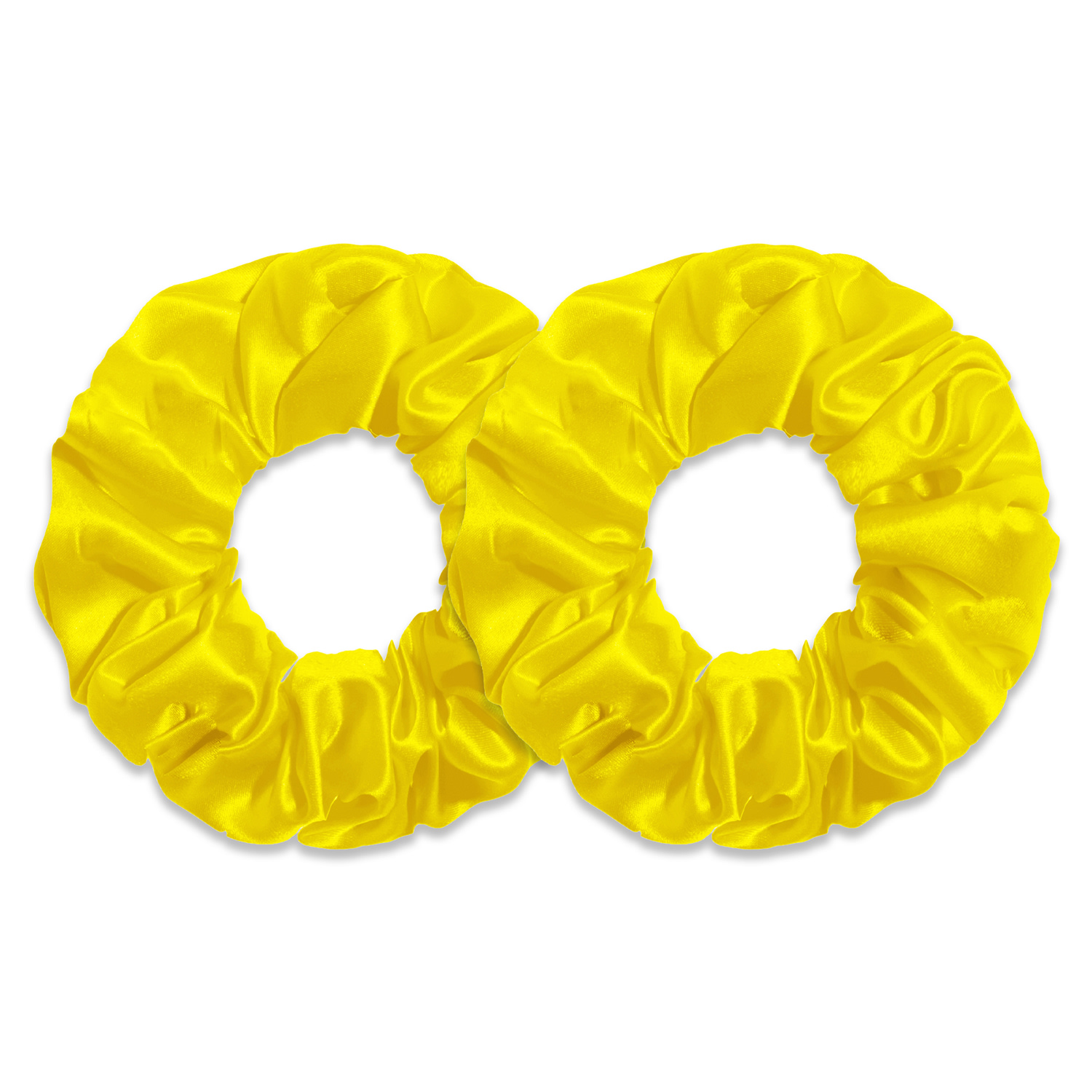 6fiftytwo® Women's Pure Mulberry Classic Silk Scrunchies - Yellow