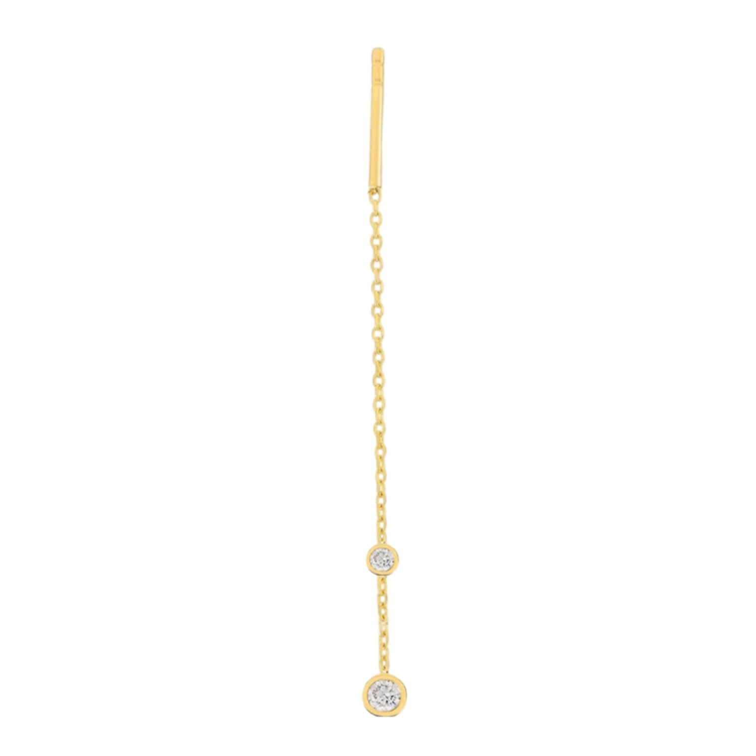 Women’s Gold Diamond Threader Earring Nus