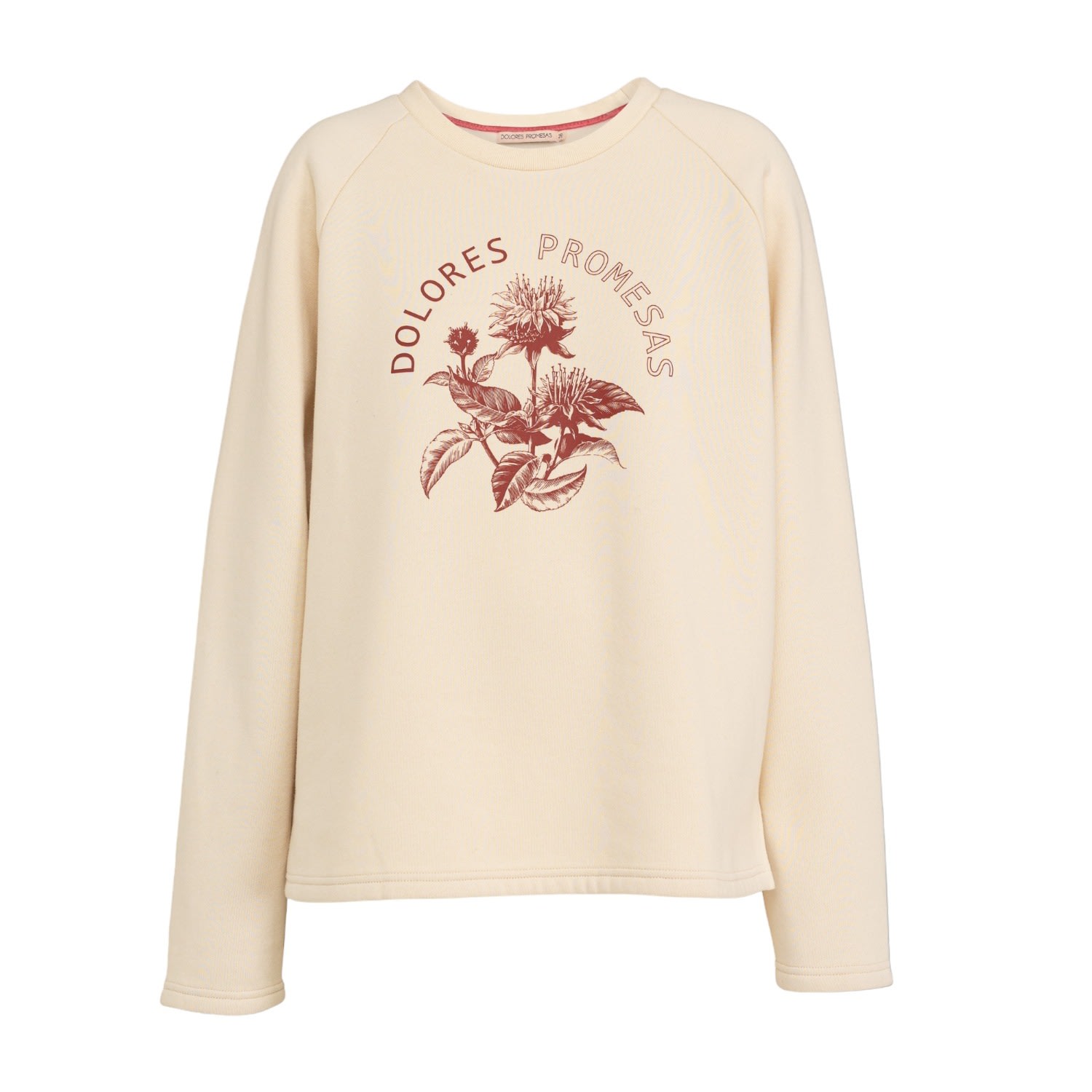 Women’s Neutrals Beige Floral Print Sweatshirt Small Dolores Promesas