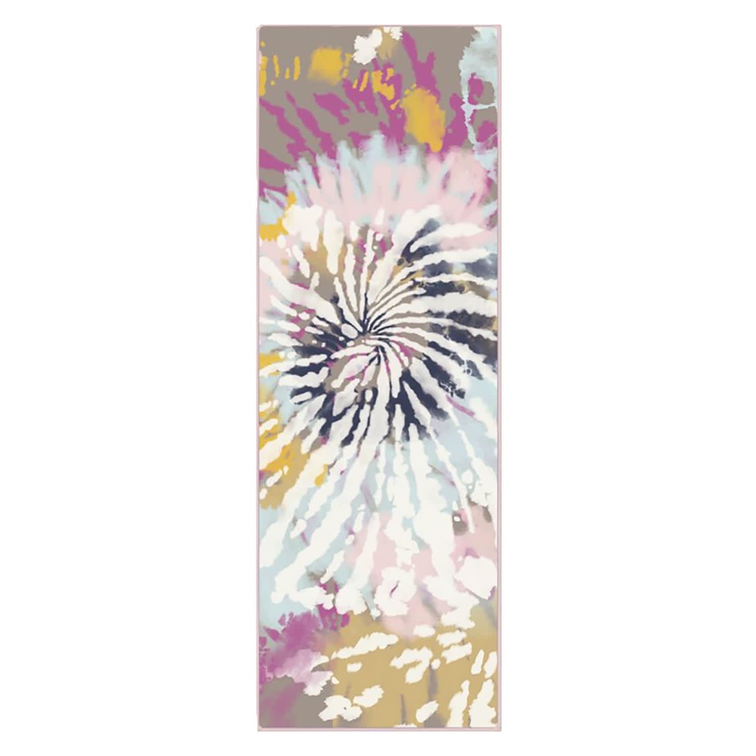 yoga mat with poses printed on it