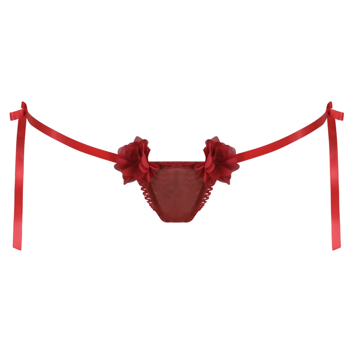 Women’s Fifi Red Petal Thong Large Belle-Et-Bonbon