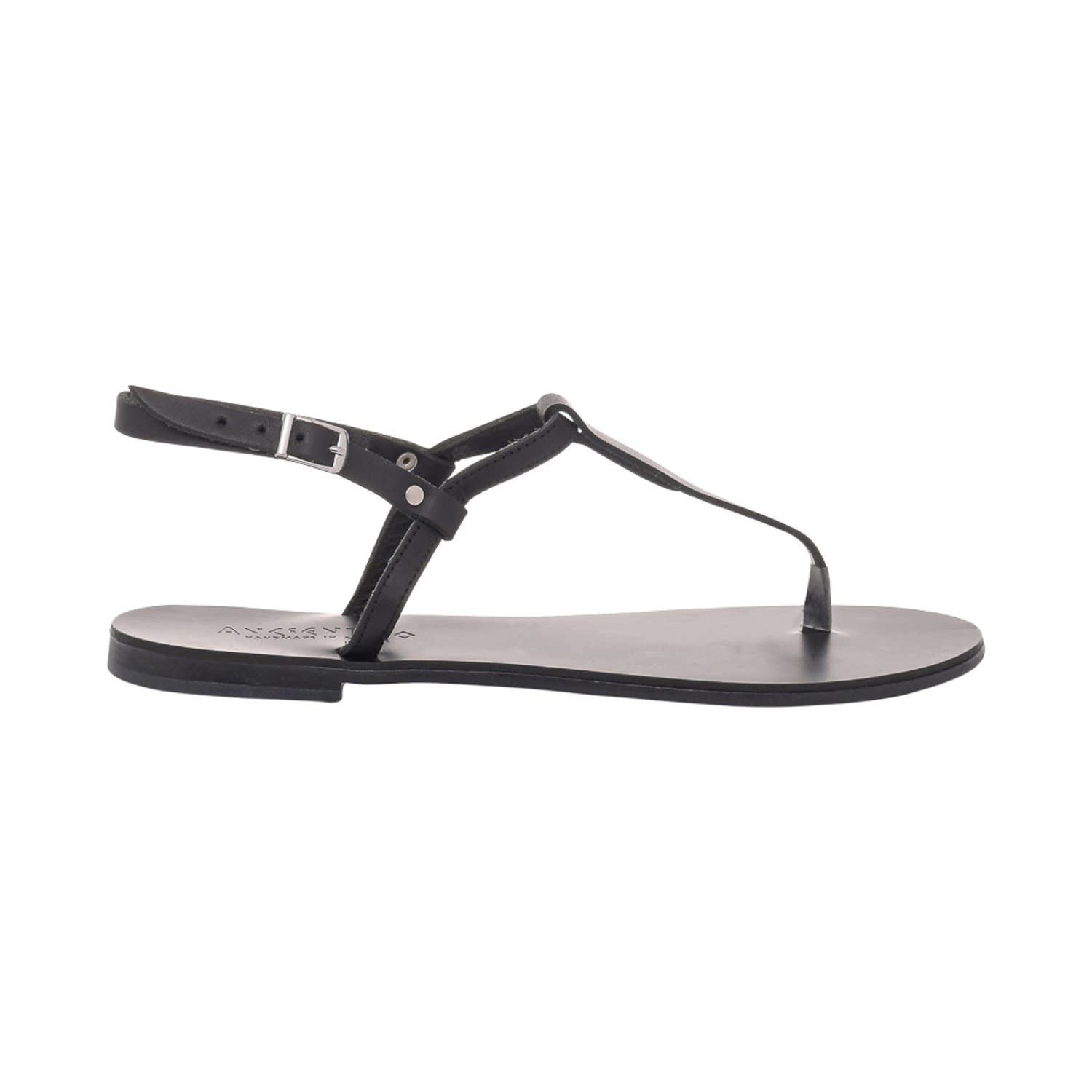 black t strap flat sandals