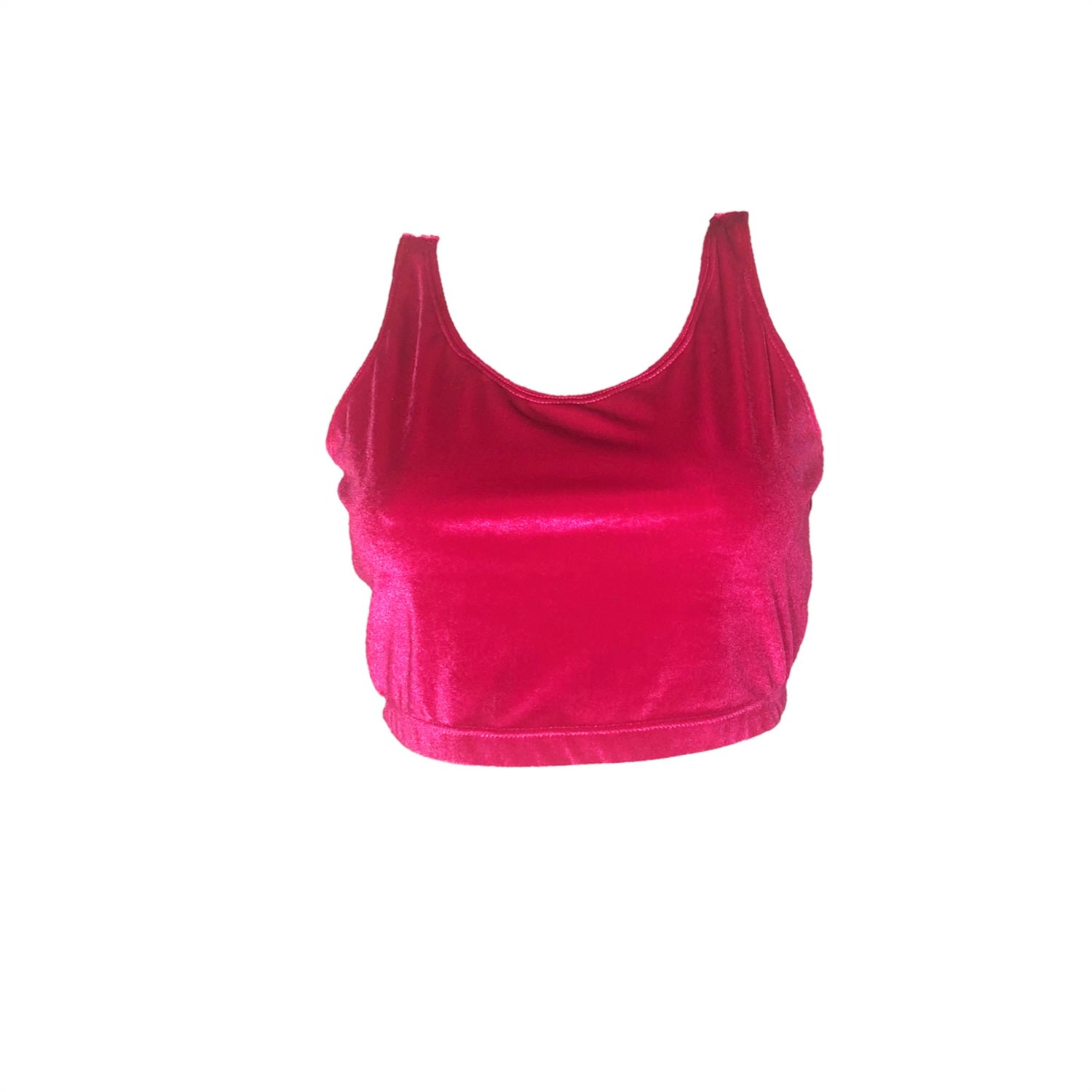 Brasini Swimwear Women's Pink / Purple Cropped Tank Top - Magenta Velvet In Pink/purple