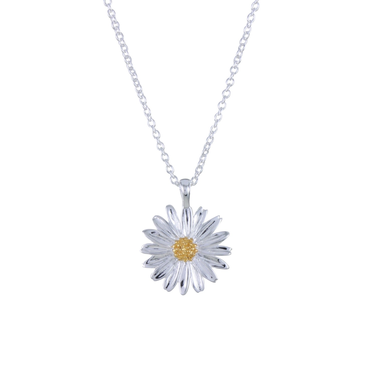 Reeves & Reeves Women's Silver / Gold Sterling Silver Daisy Necklace In Metallic