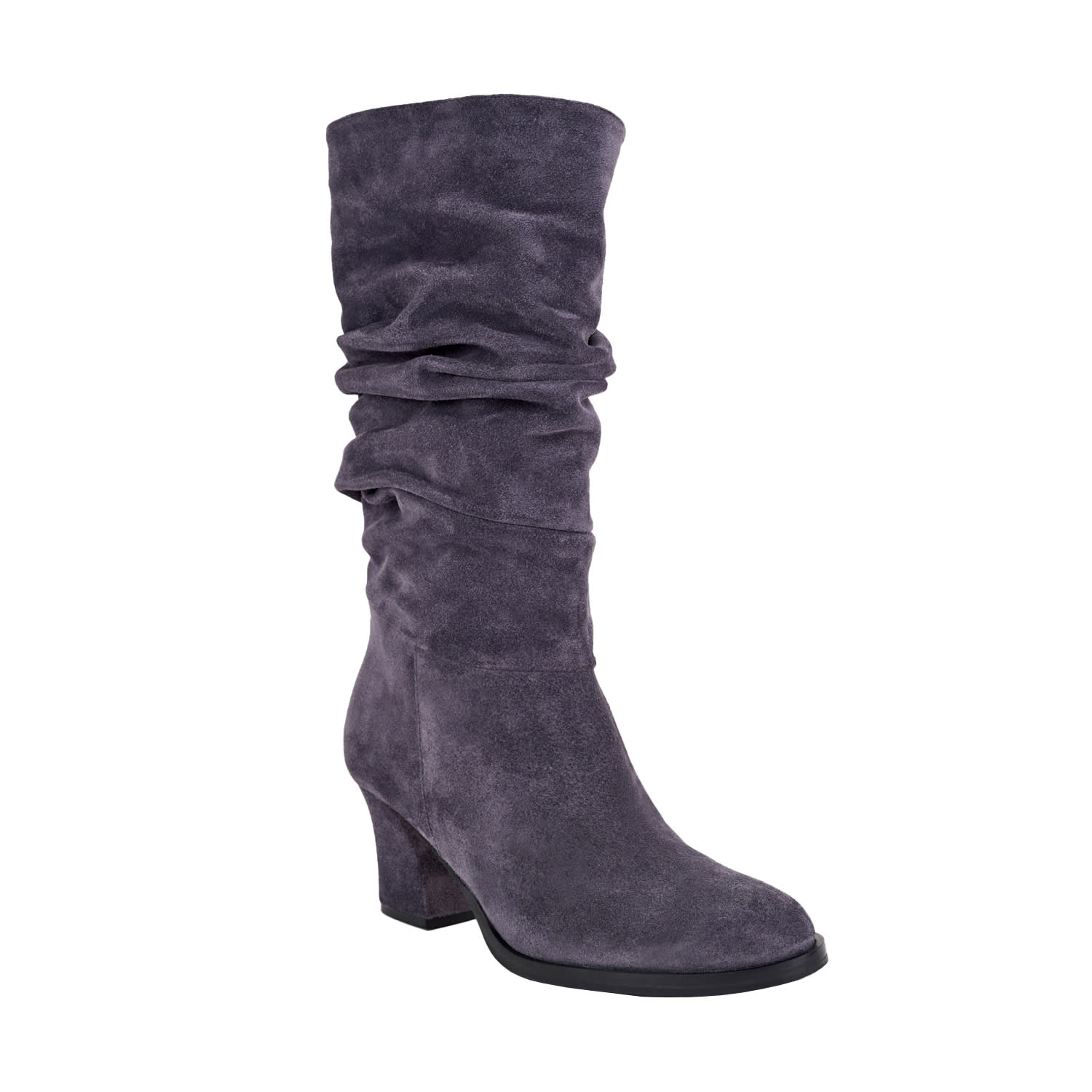Moon D'elle Women's Grey Nube Boots In Smoky Nebbia In Blue