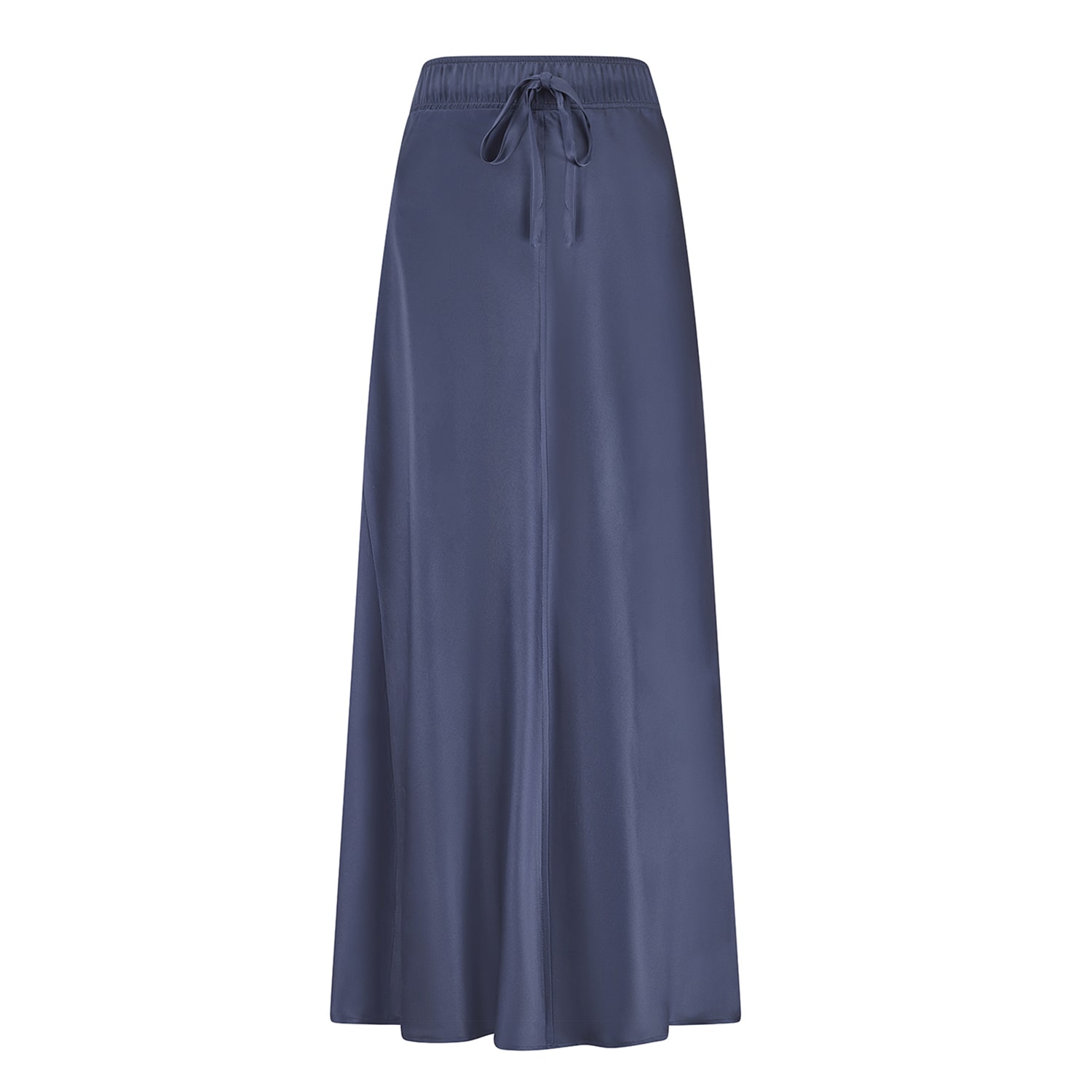 The Summer Edit Women's Blue Ella Silk Skirt - Navy In Blue