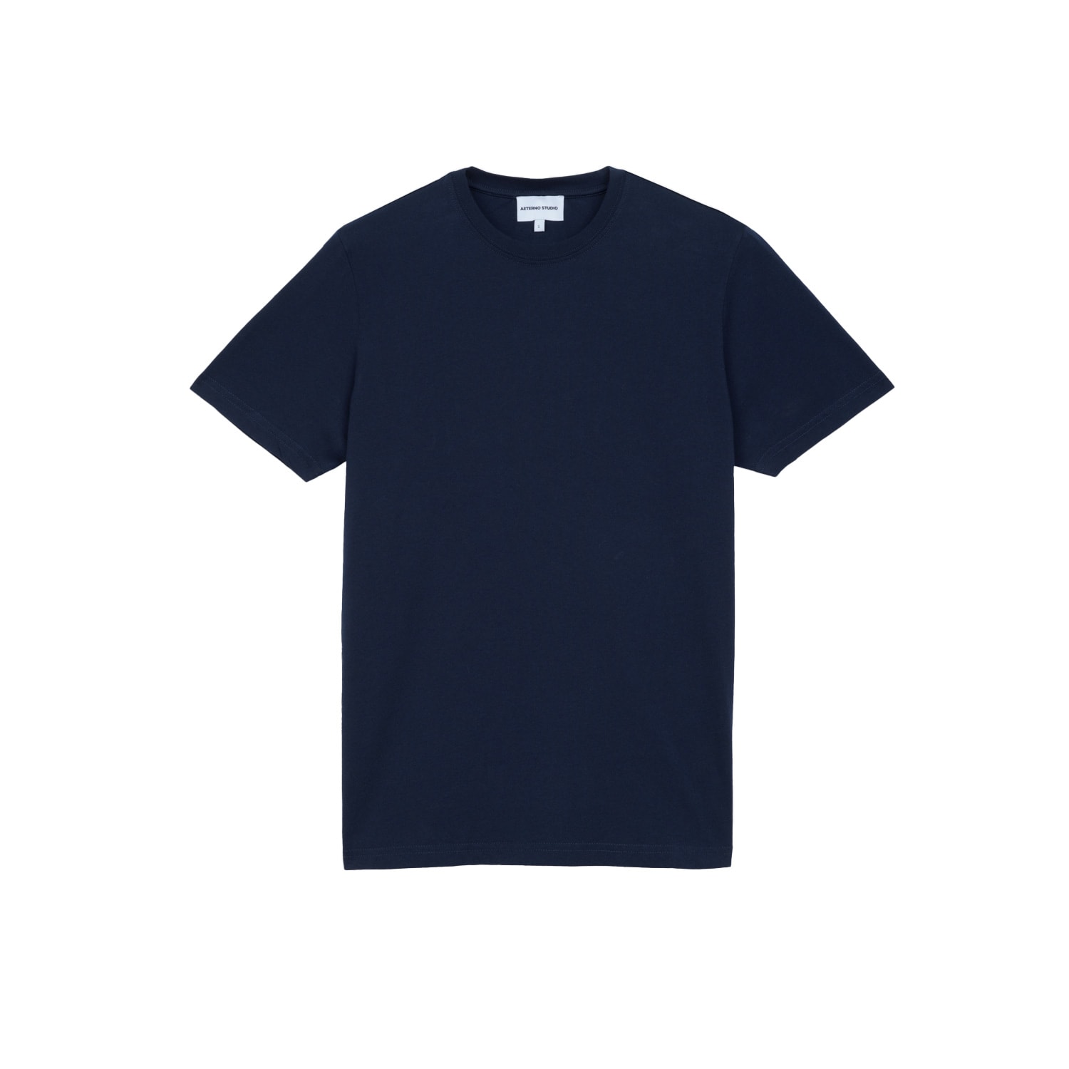 Men’s Blue Giullari Organic Cotton Crew Neck T-Shirt - Navy XXL Aeterno Studio