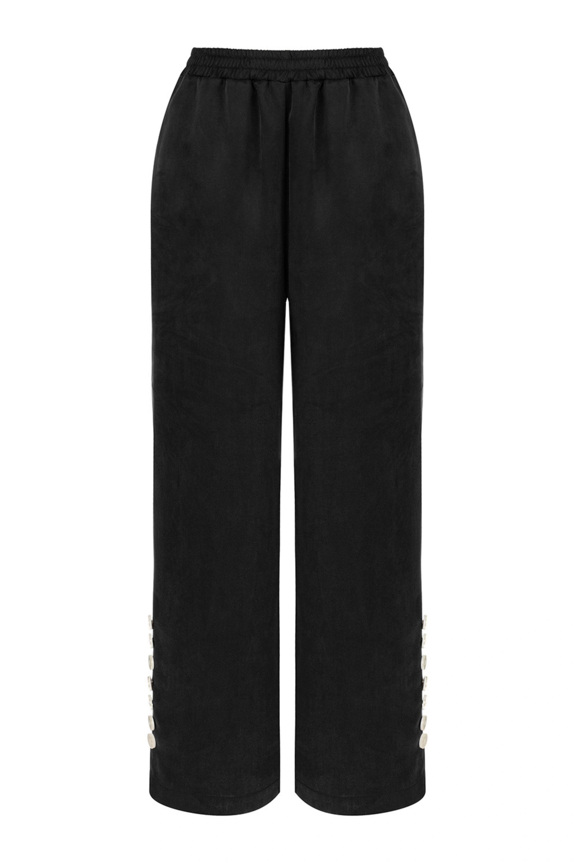 Nocturne Women's Wide Leg Pants-black