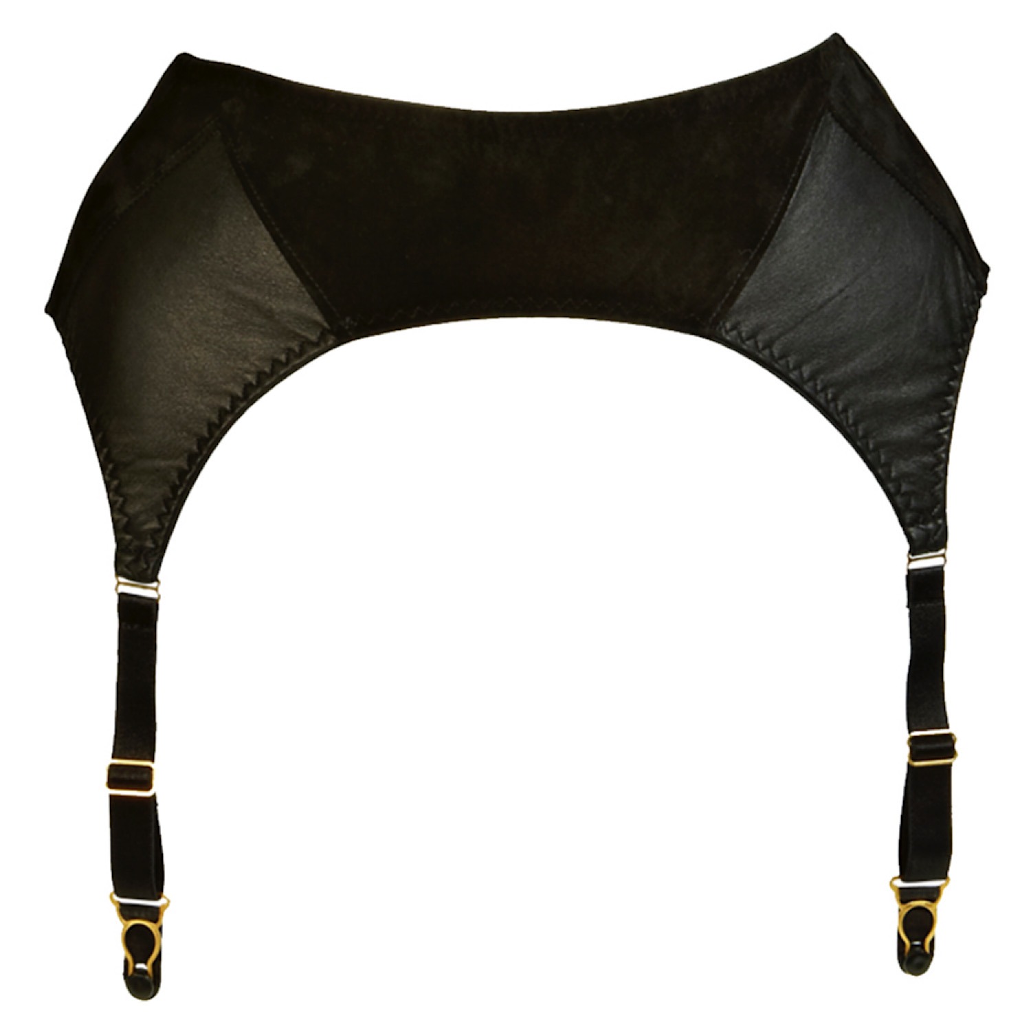 Ava Leather & Suede Suspender Garter Belt | Something Wicked