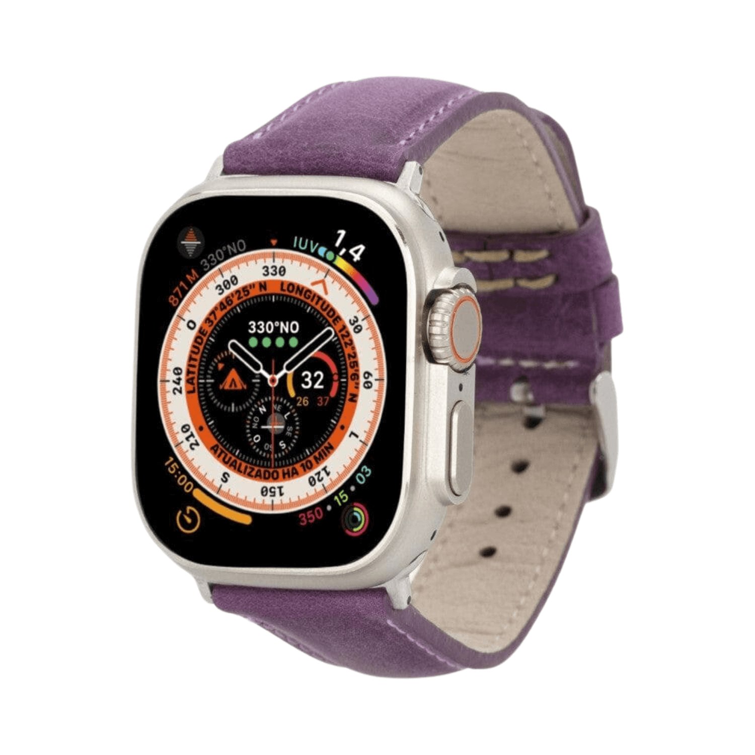 Women's Apple Watch Purple Leather Strap - Boston | Leathere