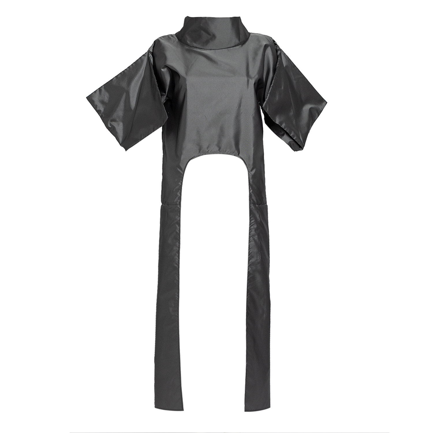 Bianca Popp Women's Long Sides Top In Silver Taffeta In Silver
