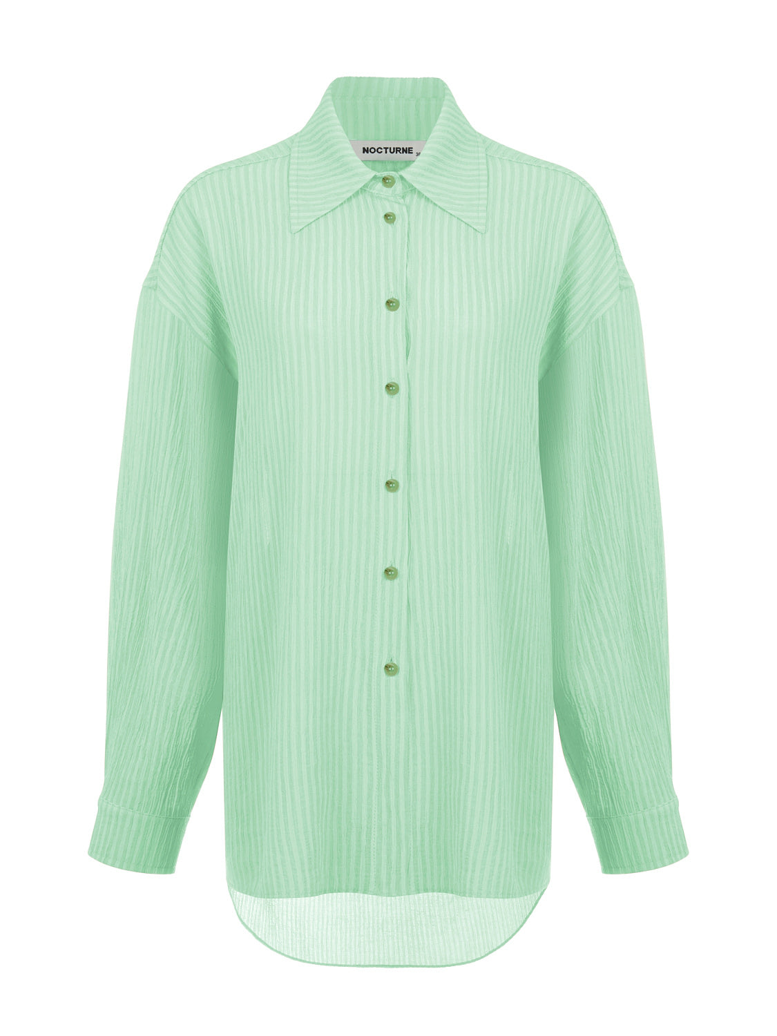 Women’s Mint Green Oversized Twin Set Shirt Extra Large Nocturne